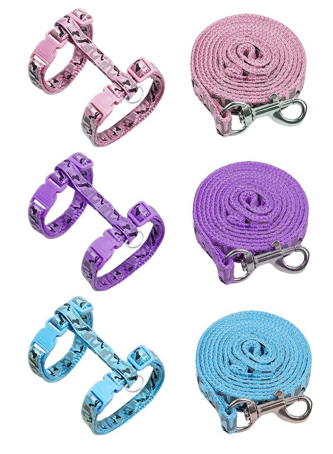 Gaahkai 3 Pack Cat Leash and Harness Set, Lightweight Adjustable Collar Escape Proof for Cats - Image 1